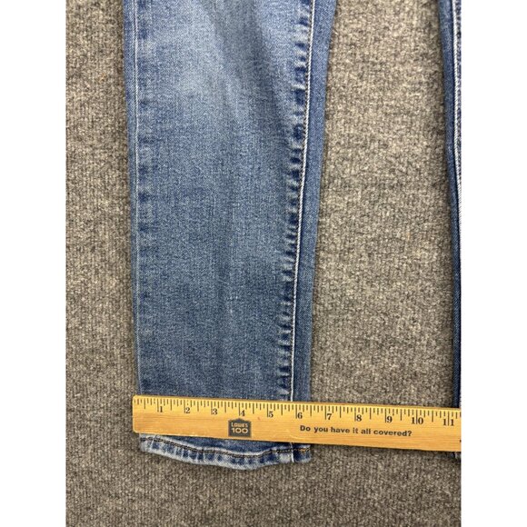 Levi's Wedgie Straight Jeans Womens 25x28 Light Blue High Rise Button Fly Denim - Picture 7 of 10